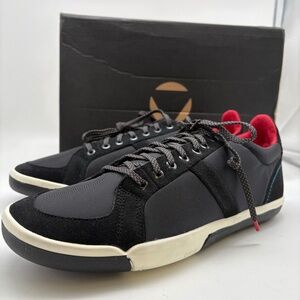 PLAE #553010-001 SUEDE&NYLON BLACK CASUAL SNEAKERS